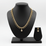 Red & Green Stone Necklace with Earrings – Elegant Traditional Set - Image 2