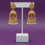 Temple Lakshmi Hanging Jhumkas - Image 2