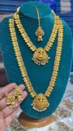 Kasulaperu set with earrings and maangtika. - Image 2