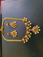 Multicolored stone Nanupatti with earrings - Image 2