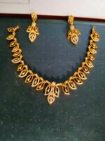 Diamond stone necklace with earrings - Image 2