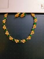 Elegant Green emrald necklace with earrings - Image 2