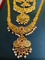 Lakshmi Temple Necklace Set - Divine Radiance - Image 6