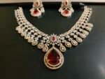 American Diamond necklace set with earrings - Image 3