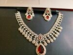 American Diamond necklace set with earrings - Image 10
