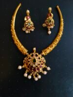 Traditional Gold-Plated Temple Jewelry Set - Image 5