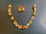 Multi colour necklace set with earrings