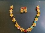 Multi colour necklace set with earrings - Image 6